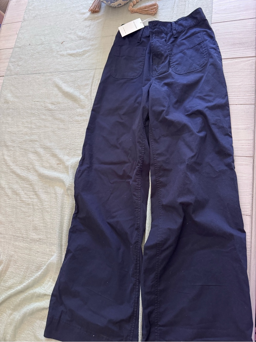 Women’s Wide-Leg Navy Pants